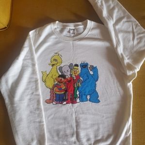 KAWS Sesame Street Men's Sweatshirt- White